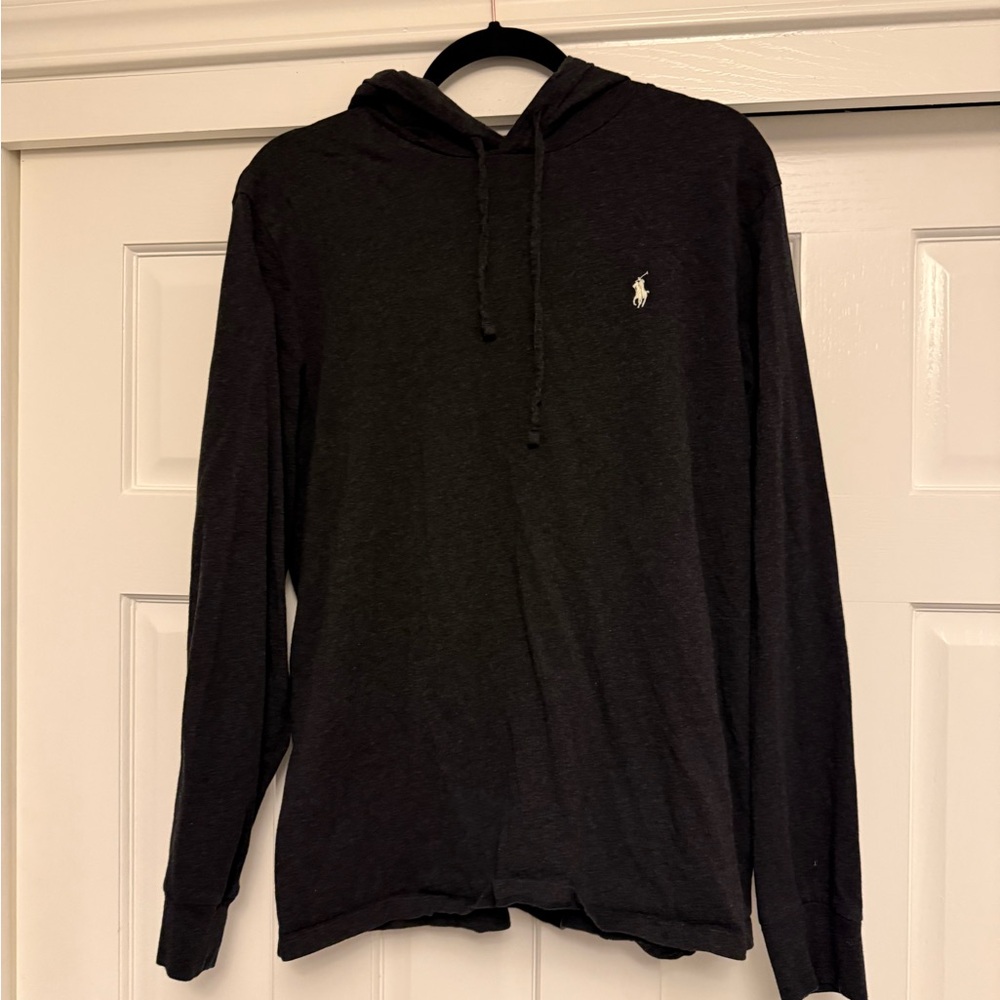 Ralph Lauren Polo Lightweight Hoodie Charcoal Gray Size Large Men’s
